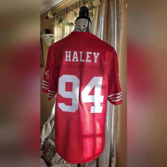 NFL Vintage Red Jersey with Blue Logo - Picture 2 of 5